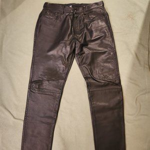 DKNY Black Leather Pants